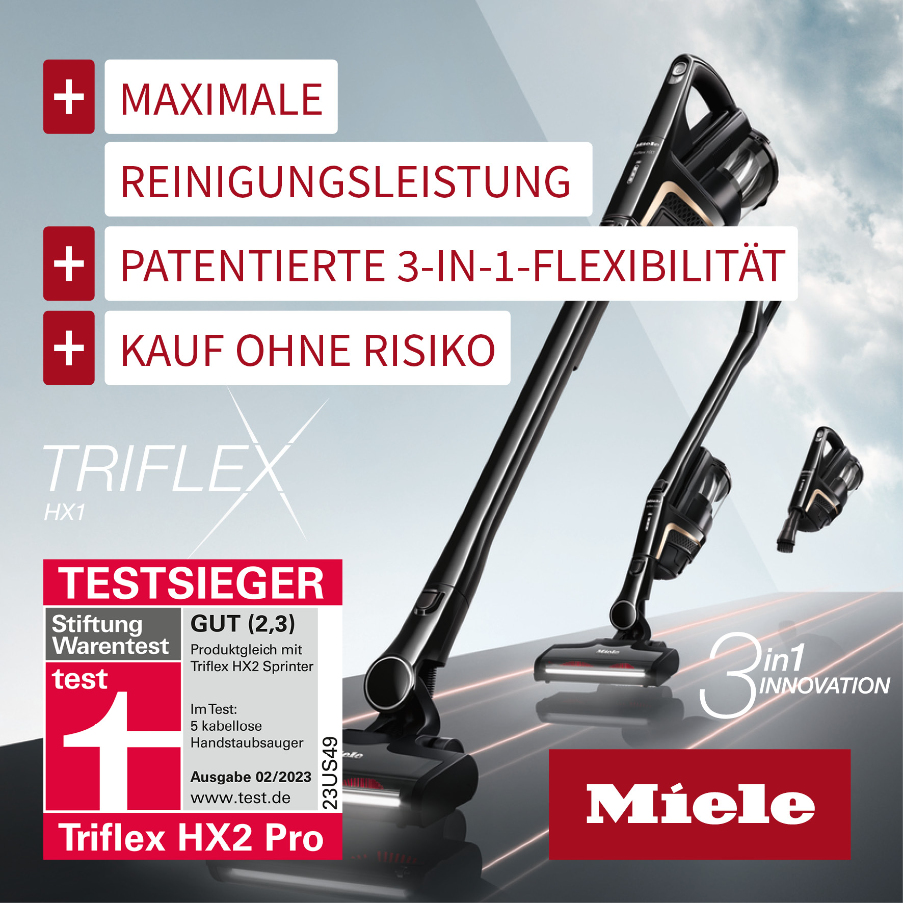 Miele Triflex HX2 Pro mit Geld-zurück-Garantie. Jetzt bei Bloch & Müller in Ingelheim